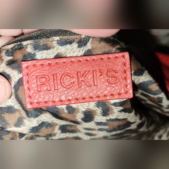 NWOT Red Cross Stitch *faux leather* Purse - Picture 3 of 16